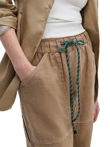 rag & bone Women's Atlas Linen Straight-Leg Drawstring Pants | Thumbnail 5 rag & bone Women's Atlas Linen Straight-Leg Drawstring Pants | Thumbnail 5
