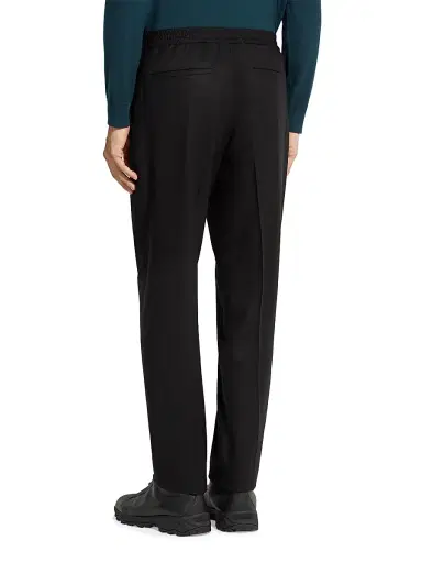 ZEGNA Men's 15milmil15 Wool Silk and Cashmere Pants - Black | Thumbnail 4 ZEGNA Men's 15milmil15 Wool Silk and Cashmere Pants - Black | Thumbnail 4