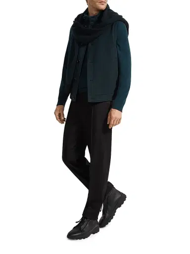 ZEGNA Men's 15milmil15 Wool Silk and Cashmere Pants - Black | Thumbnail 6 ZEGNA Men's 15milmil15 Wool Silk and Cashmere Pants - Black | Thumbnail 6