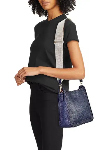 GiGi New York Women's Elle Leather Crossbody Bag - Navy | Thumbnail 2 GiGi New York Women's Elle Leather Crossbody Bag - Navy | Thumbnail 2