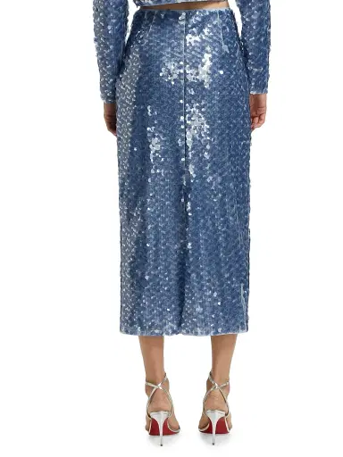 Toccin Women's Leilani Sequined Midi-Skirt - Steel Blue Multi | Thumbnail 5 Toccin Women's Leilani Sequined Midi-Skirt - Steel Blue Multi | Thumbnail 5