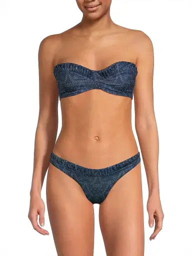 Peixoto Women's Emmy Textured Bandeau Bikini Top - Bandana Dandy | Thumbnail 3 Peixoto Women's Emmy Textured Bandeau Bikini Top - Bandana Dandy | Thumbnail 3
