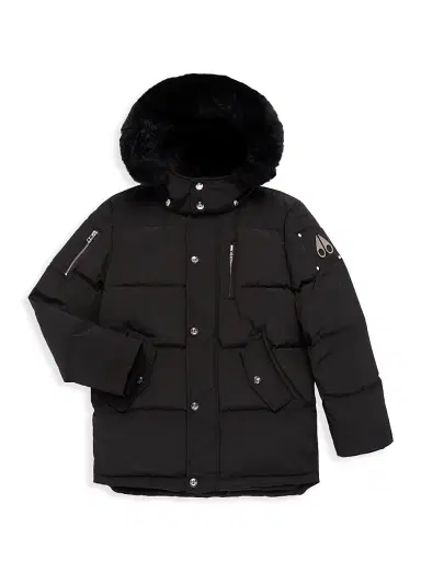 Moose Knuckles Kid's 3Q Down Jacket - Black | Thumbnail 1 Moose Knuckles Kid's 3Q Down Jacket - Black | Thumbnail 1