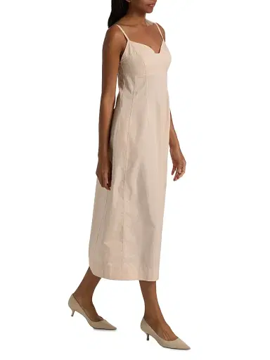 Co Women's Bustier Cotton Midi-Dress - Whisper Pink - Size XL | Thumbnail 2 Co Women's Bustier Cotton Midi-Dress - Whisper Pink - Size XL | Thumbnail 2