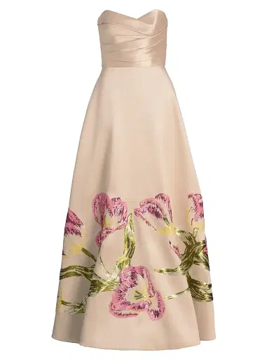 Amsale Women's Tulip-Sequined Strapless Gown - Champagne | Thumbnail 1 Amsale Women's Tulip-Sequined Strapless Gown - Champagne | Thumbnail 1