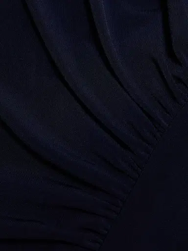 Amsale Women's Draped One-Sleeve Gown - Navy | Thumbnail 8 Amsale Women's Draped One-Sleeve Gown - Navy | Thumbnail 8