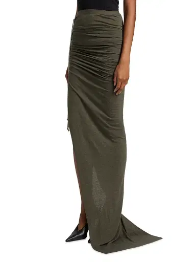 Rick Owens Women's Edfu Maxi Skirt - Bosco | Thumbnail 4 Rick Owens Women's Edfu Maxi Skirt - Bosco | Thumbnail 4