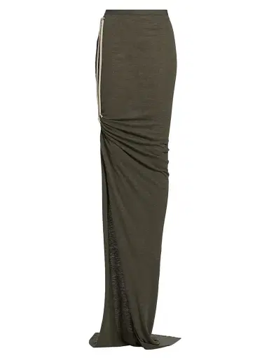 Rick Owens Women's Edfu Maxi Skirt - Bosco | Thumbnail 1 Rick Owens Women's Edfu Maxi Skirt - Bosco | Thumbnail 1