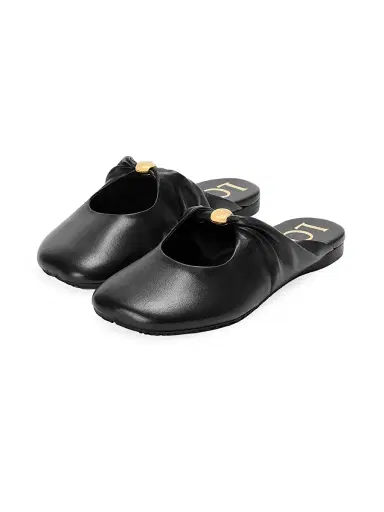 LOEWE Women's Pebble Soft Leather Mules - Black | Thumbnail 2 LOEWE Women's Pebble Soft Leather Mules - Black | Thumbnail 2