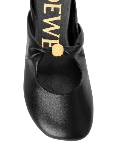 LOEWE Women's Pebble Soft Leather Mules - Black | Thumbnail 4 LOEWE Women's Pebble Soft Leather Mules - Black | Thumbnail 4