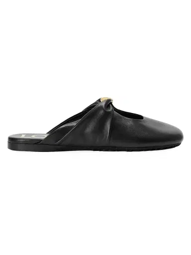 LOEWE Women's Pebble Soft Leather Mules - Black | Thumbnail 1 LOEWE Women's Pebble Soft Leather Mules - Black | Thumbnail 1