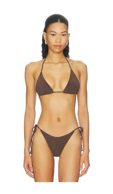 Bond Eye Beaded Ingrid Triangle Bikini Top | Thumbnail 1 Bond Eye Beaded Ingrid Triangle Bikini Top | Thumbnail 1