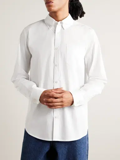 Ghiaia Cashmere Button-Down Collar Cotton-Poplin Shirt - Men | Thumbnail 3 Ghiaia Cashmere Button-Down Collar Cotton-Poplin Shirt - Men | Thumbnail 3