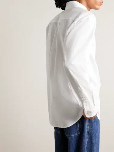 Ghiaia Cashmere Button-Down Collar Cotton-Poplin Shirt - Men | Thumbnail 4 Ghiaia Cashmere Button-Down Collar Cotton-Poplin Shirt - Men | Thumbnail 4