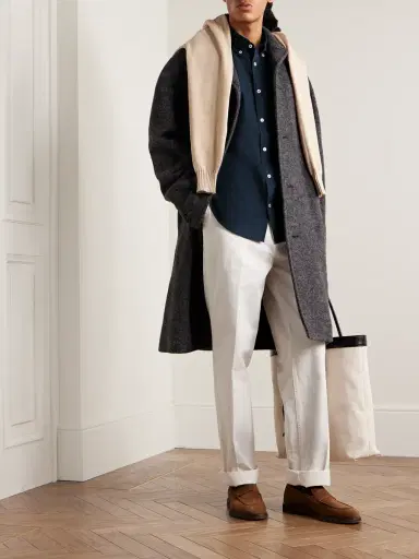 Ghiaia Cashmere Button-Down Collar Cotton-Poplin Shirt - Men | Thumbnail 2 Ghiaia Cashmere Button-Down Collar Cotton-Poplin Shirt - Men | Thumbnail 2