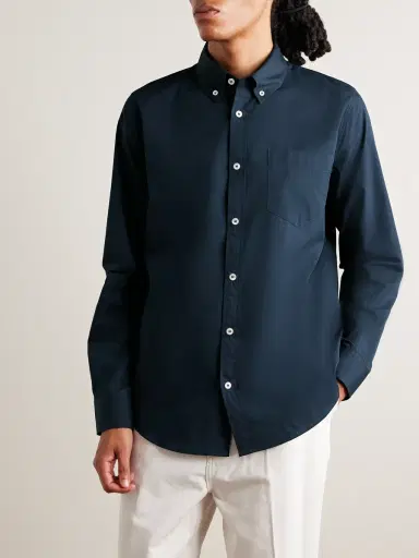 Ghiaia Cashmere Button-Down Collar Cotton-Poplin Shirt - Men | Thumbnail 3 Ghiaia Cashmere Button-Down Collar Cotton-Poplin Shirt - Men | Thumbnail 3