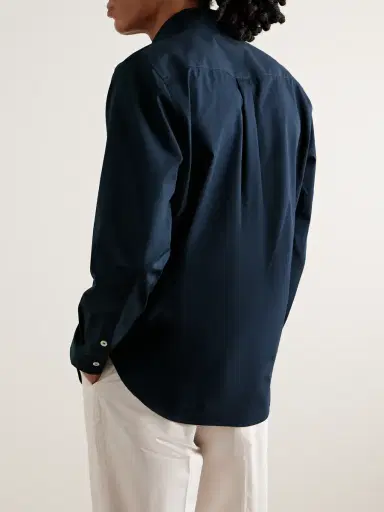 Ghiaia Cashmere Button-Down Collar Cotton-Poplin Shirt - Men | Thumbnail 4 Ghiaia Cashmere Button-Down Collar Cotton-Poplin Shirt - Men | Thumbnail 4