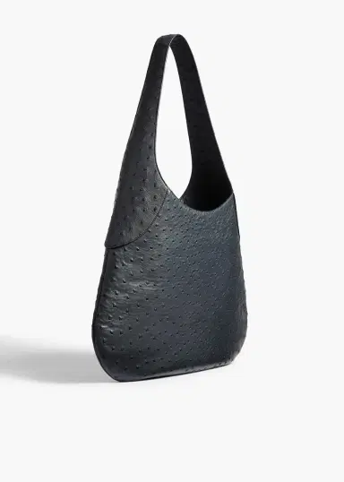 Khaite Large Joan Hobo In Midnight Navy Ostrich | Thumbnail 2 Khaite Large Joan Hobo In Midnight Navy Ostrich | Thumbnail 2