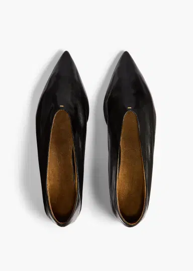 Khaite Miriam Ballerina In Black Glazed Leather | Thumbnail 4 Khaite Miriam Ballerina In Black Glazed Leather | Thumbnail 4