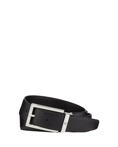 Montblanc Men's Rectangle-Buckle Leather Belt | Thumbnail 1 Montblanc Men's Rectangle-Buckle Leather Belt | Thumbnail 1