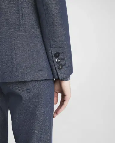 Giorgio Armani Single-Button Denim Blazer Jacket | Thumbnail 4 Giorgio Armani Single-Button Denim Blazer Jacket | Thumbnail 4