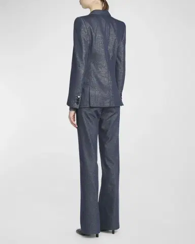 Giorgio Armani Single-Button Denim Blazer Jacket | Thumbnail 5 Giorgio Armani Single-Button Denim Blazer Jacket | Thumbnail 5