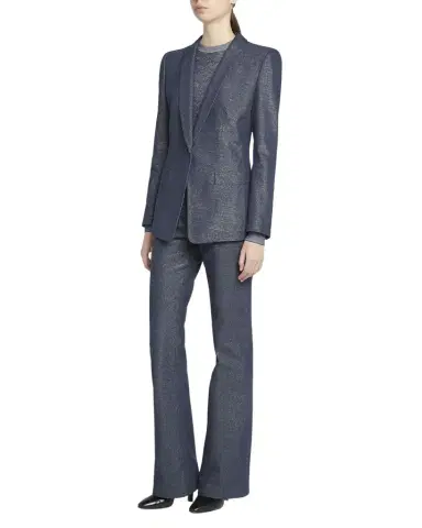 Giorgio Armani Single-Button Denim Blazer Jacket | Thumbnail 1 Giorgio Armani Single-Button Denim Blazer Jacket | Thumbnail 1