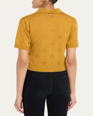 Marni Wool-Silk Openwork Short-Sleeved Shirt | Thumbnail 3 Marni Wool-Silk Openwork Short-Sleeved Shirt | Thumbnail 3