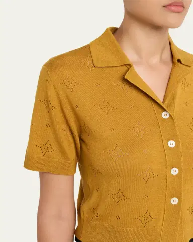 Marni Wool-Silk Openwork Short-Sleeved Shirt | Thumbnail 5 Marni Wool-Silk Openwork Short-Sleeved Shirt | Thumbnail 5