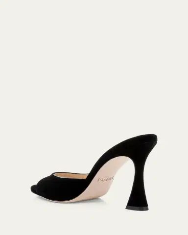 L'Agence 95mm Avery Suede Mules | Thumbnail 4 L'Agence 95mm Avery Suede Mules | Thumbnail 4
