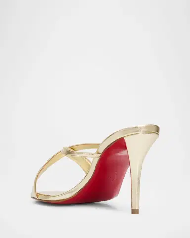 Christian Louboutin 80mm Mulazee Metallic Leather Sandals | Thumbnail 3 Christian Louboutin 80mm Mulazee Metallic Leather Sandals | Thumbnail 3