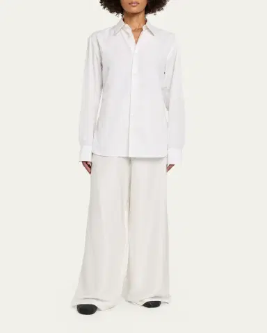 Eskandar Linen Flared Trousers | Thumbnail 2 Eskandar Linen Flared Trousers | Thumbnail 2
