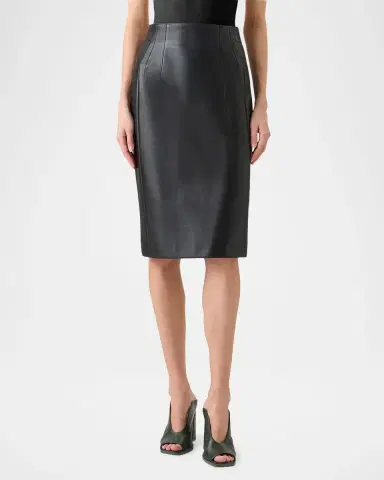 Akris Lamb Nappa Leather Pencil Skirt | Thumbnail 2 Akris Lamb Nappa Leather Pencil Skirt | Thumbnail 2