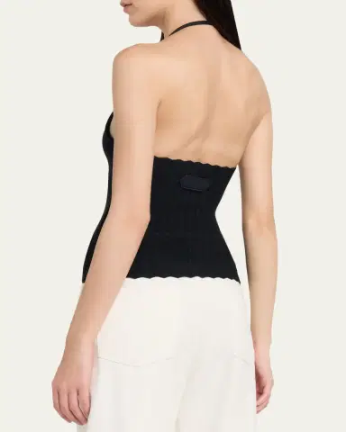 Jacquemus La Maille Tablier Chevron Knit Halter Top | Thumbnail 3 Jacquemus La Maille Tablier Chevron Knit Halter Top | Thumbnail 3