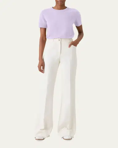 Akris Cashmere Knit Short-Sleeve Sweater | Thumbnail 2 Akris Cashmere Knit Short-Sleeve Sweater | Thumbnail 2