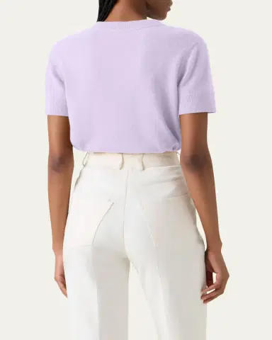 Akris Cashmere Knit Short-Sleeve Sweater | Thumbnail 3 Akris Cashmere Knit Short-Sleeve Sweater | Thumbnail 3