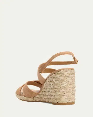 Stuart Weitzman 100mm Alyssa Suede Espadrille Wedge Sandals | Thumbnail 4 Stuart Weitzman 100mm Alyssa Suede Espadrille Wedge Sandals | Thumbnail 4