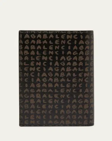 Balenciaga Men's Snob Allover Logo Passport Wallet | Thumbnail 3 Balenciaga Men's Snob Allover Logo Passport Wallet | Thumbnail 3