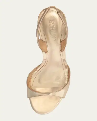 Schutz Scarlett Metallic Leather Mid-Heel Slingback Sandals | Thumbnail 4 Schutz Scarlett Metallic Leather Mid-Heel Slingback Sandals | Thumbnail 4