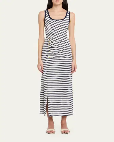 Simkhai Becker Striped Cotton Jersey Maxi Dress | Thumbnail 2 Simkhai Becker Striped Cotton Jersey Maxi Dress | Thumbnail 2