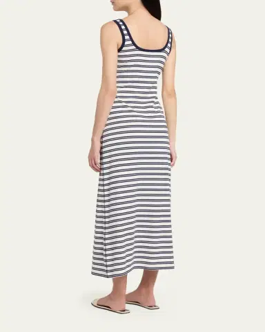 Simkhai Becker Striped Cotton Jersey Maxi Dress | Thumbnail 3 Simkhai Becker Striped Cotton Jersey Maxi Dress | Thumbnail 3