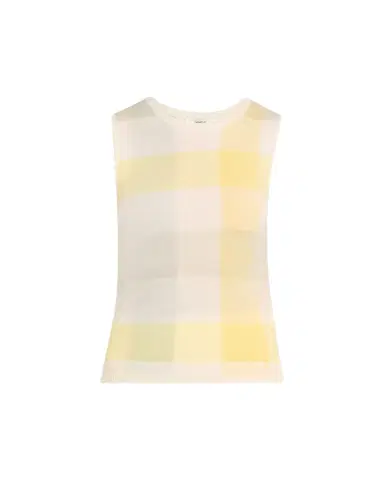 Vince Plaid Crewneck Sleeveless Top | Thumbnail 1 Vince Plaid Crewneck Sleeveless Top | Thumbnail 1