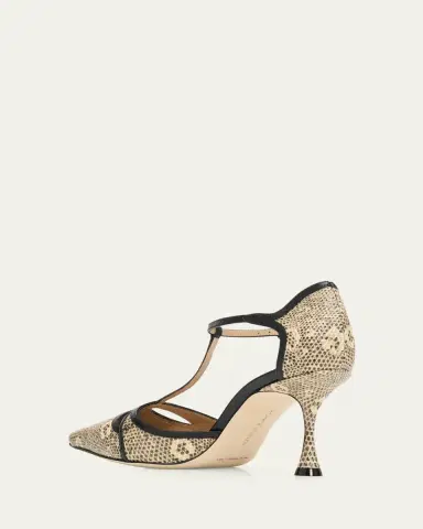 Manolo Blahnik 70mm Gish Snake-Embossed Leather Pumps | Thumbnail 2 Manolo Blahnik 70mm Gish Snake-Embossed Leather Pumps | Thumbnail 2