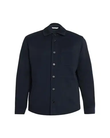 Baldassari Men's Virgin Wool Chest-Pocket Overshirt | Thumbnail 1 Baldassari Men's Virgin Wool Chest-Pocket Overshirt | Thumbnail 1