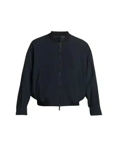 Giorgio Armani Men's Seersucker Full-Zip Bomber Jacket | Thumbnail 1 Giorgio Armani Men's Seersucker Full-Zip Bomber Jacket | Thumbnail 1