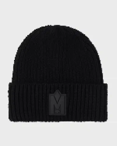 Mackage Men 's M-Logo Patch Beanie Hat | Thumbnail 2 Mackage Men 's M-Logo Patch Beanie Hat | Thumbnail 2