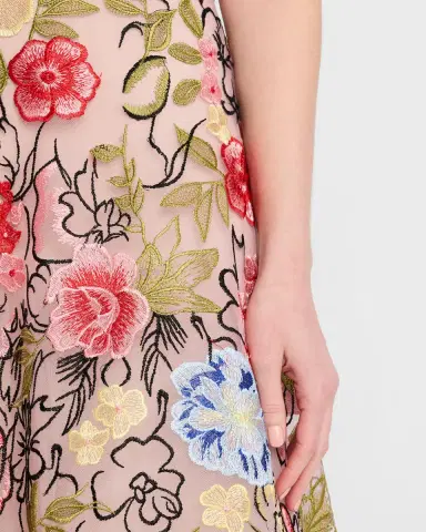 Rickie Freeman for Teri Jon Embroidered High-Low Maxi Dress | Thumbnail 4 Rickie Freeman for Teri Jon Embroidered High-Low Maxi Dress | Thumbnail 4