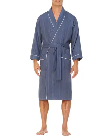 Majestic International Men 's Summer Woven Shawl Robe | Thumbnail 1 Majestic International Men 's Summer Woven Shawl Robe | Thumbnail 1