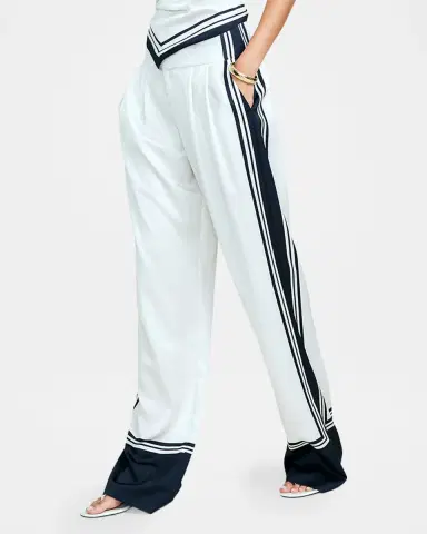 SEROYA Marlowe Striped Satin Pants | Thumbnail 3 SEROYA Marlowe Striped Satin Pants | Thumbnail 3