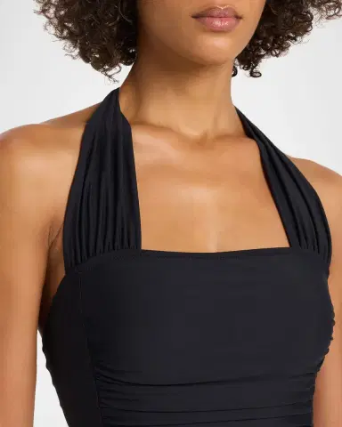 Johnny Was Ruched Halter One-Piece Swimsuit | Thumbnail 3 Johnny Was Ruched Halter One-Piece Swimsuit | Thumbnail 3